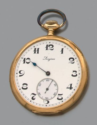 Montre de gousset en or jaune (750) à remontoir,...