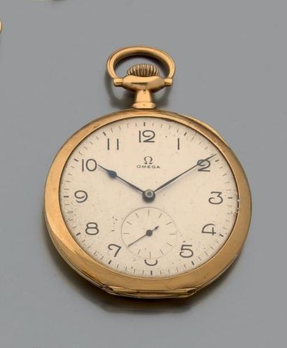 Montre de gousset en or jaune (750) à remontoir,...