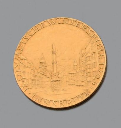 Une médaille en or jaune des Jeux olympiques...