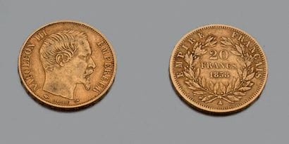 FRANCE. Vingt Francs en or jaune: Deux exemplaires
Second...