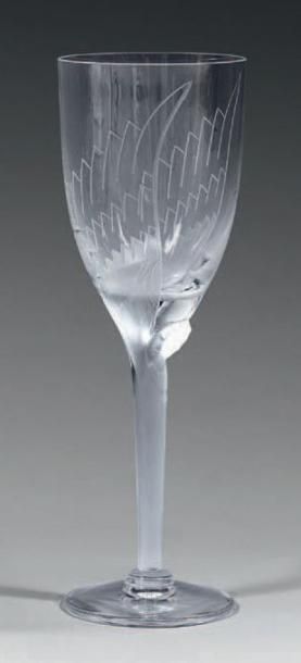 LALIQUE FRANCE

Suite de huit flûtes à champagne...