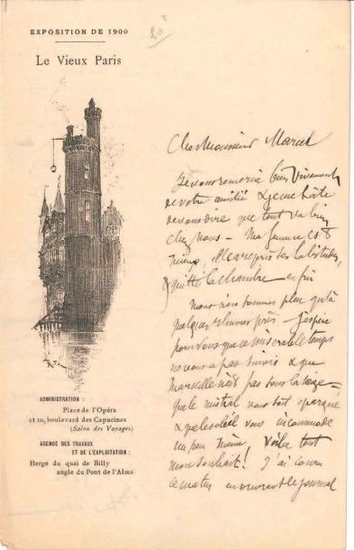 Albert ROBIDA (1848-1926)

2 L.A.S., 1898-1899,...