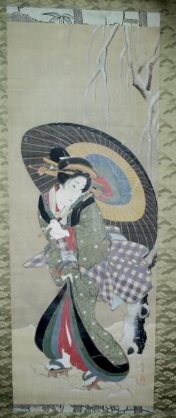 Teisai Hokuba (1771-1844)
Encre et couleurs...