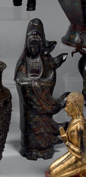 JAPON - Vers 1900 Deux statuettes de Jurojin...
