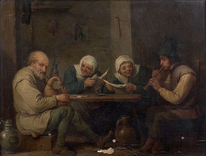ÉCOLE FLAMANDE XVIIÈME SIÈCLE
MUSICIENS ET...
