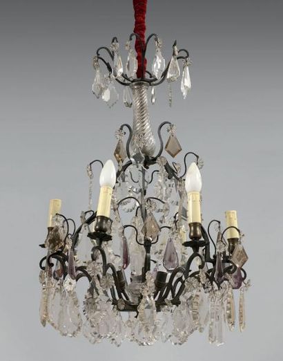 Lustre piriforme à huit bras de lumière en...