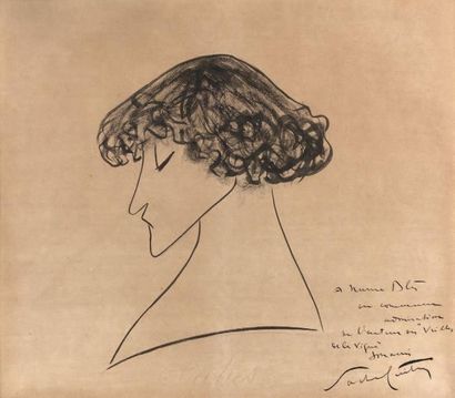 Sacha guitry (1885-1957)
PORTRAIT DE COLETTE.
Encre,...