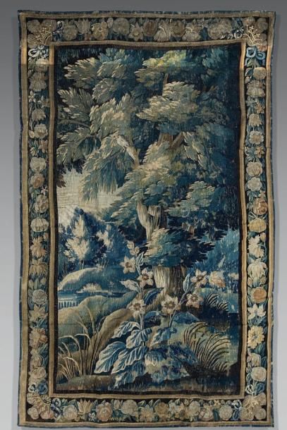 Tapisserie d'Aubusson à décor de paysage,...