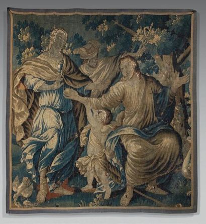 Fragment de tapisserie d'Aubusson représentant...