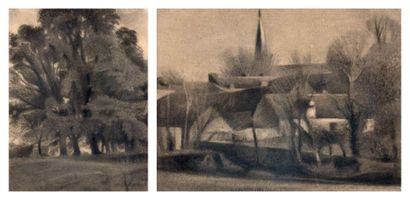 ÉDOUARD DEGAINE (1887-1967)

- GRANDS ARBRES,...