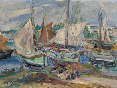 Henri EPSTEIN (1892-1944)
BATEAUX, 1930.
Huile...