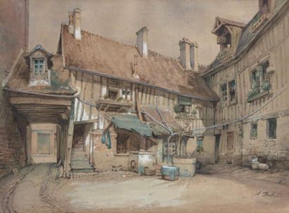 A. DUBOC (XIXème siècle)
COUR DE FERME EN...