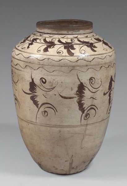 CHINE, Cizhou - Epoque MING (1368 - 1644)
Jarre...