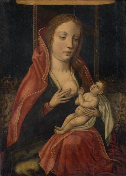 Ecole FLAMANDE dans le goût du XVème siècle
VIERGE...