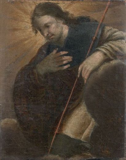 ECOLE ITALIENNE DU XVIIème SIECLE
SAINT ROCH.
Huile...