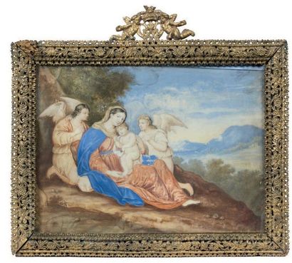 ECOLE FRANCAISE DU XVIIème SIECLE
LA VIERGE...