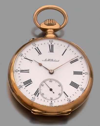 Montre de gousset en or jaune 18K (750),...