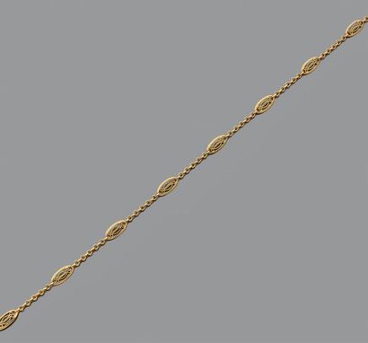 Collier en or jaune 18K (750) à maille forçat...