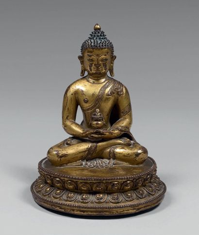 TIBET - XVIème siècle
Statuette en bronze...