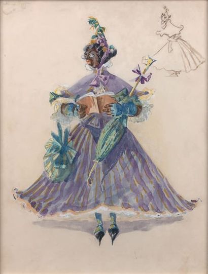 Ecole Française vers 1900
MADAME NEGRE.
Aquarelle...