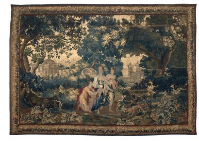 Tapisserie Verdure d'Aubusson à sujet probablement...