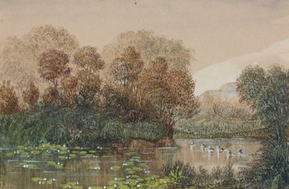 George SAND (1804-1876)
PAYSAGE A LA RIVIERE,...