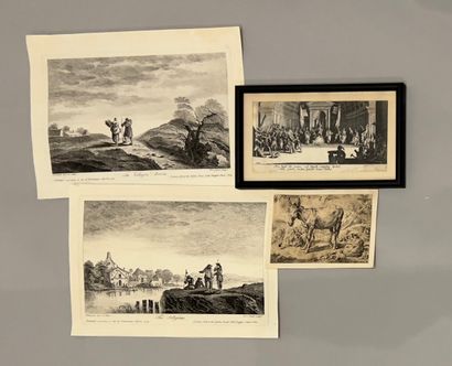 Ensemble de gravures : - Nicolaes BERCHEM...