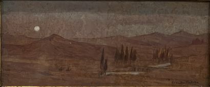 Claudio PADILLA (1866-1961) : PAYSAGE ANIME...