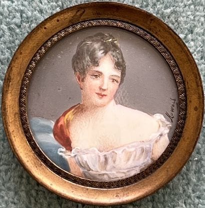 Miniature ronde représentant Juliette Récamier...