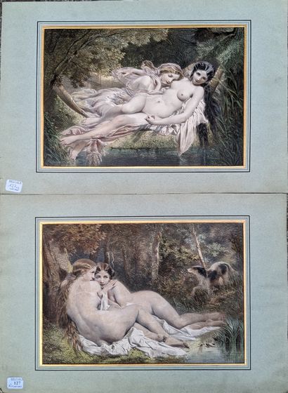 Ecole FRANCAISE du XIXe siècle : LES DEUX...