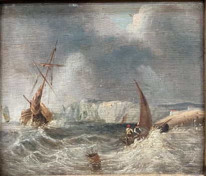 Ecole FRANCAISE du XIXe siècle : BATEAUX...