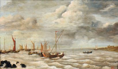 Ecole HOLLANDAISE du XIXe siècle : MARINE....