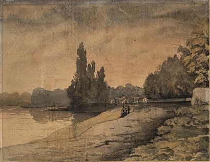 Ecole FRANCAISE du XIXe siècle : - PAYSAGE...