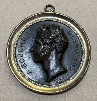 D'après David d'Angers. Médaille en bronze...
