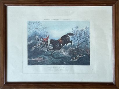 Deux gravures anglaises en couleur de la...