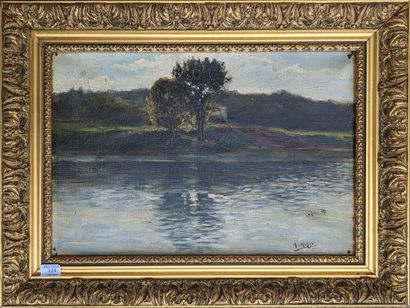 A. MUSSO (XIXe-XXe siècle) : BORD DE RIVIERE....