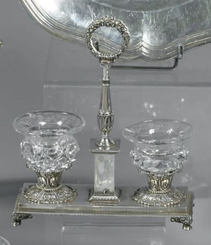 Ensemble de deux salières double et quatre...