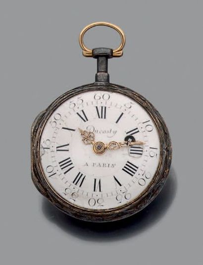 Montre de gousset à coq en ors de couleurs...