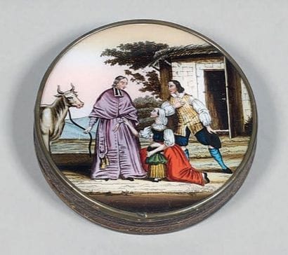 Boîte à pralines de forme ronde, en carton...