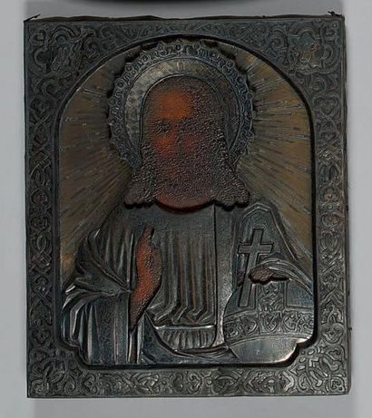 Christ Sauveur.
Russie 182?.
Peint sur bois,...