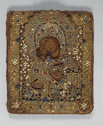 Mère de Dieu de Vladimir.
Russie, vers 1900.
Peinture...