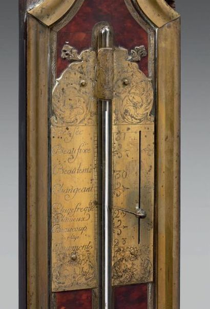 Baromètre et thermomètre formant pendant...