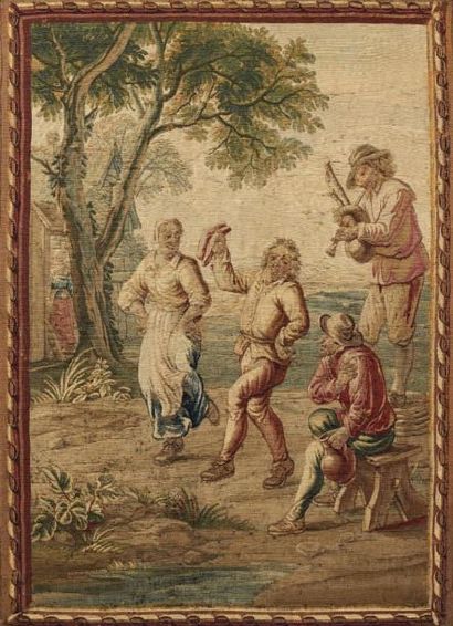 Feuille d'écran en tapisserie de Beauvais...
