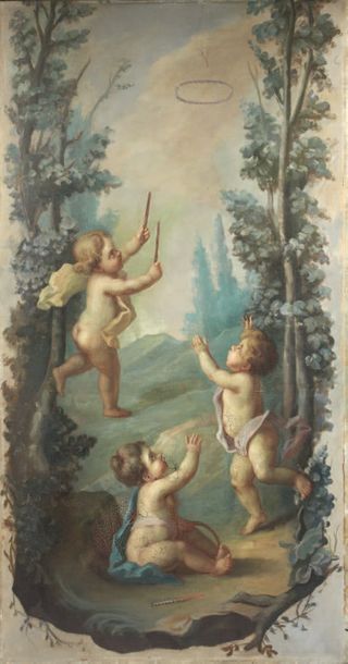 Ecole Française vers 1900

JEUX D'ENFANTS.
Paire...