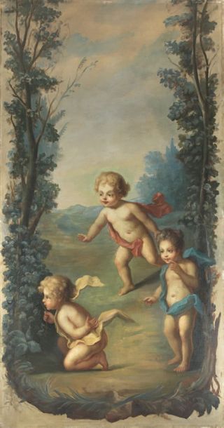 Ecole Française vers 1900

JEUX D'ENFANTS.
Paire...