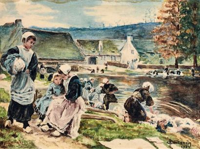 Charles-Henry CONTENCIN

LAVANDIÈRES EN BRETAGNE,...