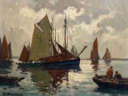Henri BARNOIN (1882-1940)

BARQUES DE PÊCHEURS.
Huile...