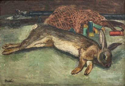 Jean PESKÉ (1870-1949)

NATURE MORTE AU LIÈVRE.
Huile...