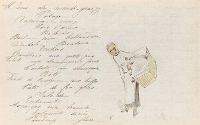 Jean-Louis FORAIN (1852-1931)
Menu manuscrit...