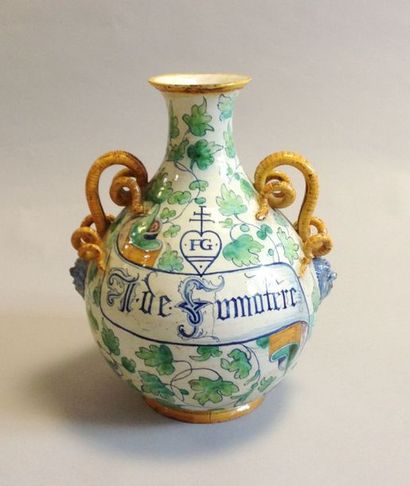 ITALIE (OMBRIE): 

Vase de pharmacie en faïence,...